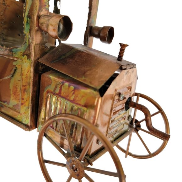 Vintage Brass Copper Model T Style Car Music Box - Picture 10 of 11